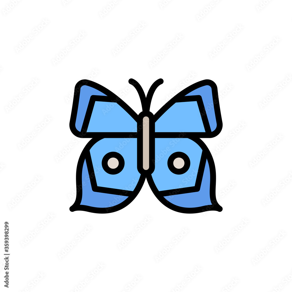 Poster butterfly, insect icon. simple color with outline vector elements of lepidoptera icons for ui and ux