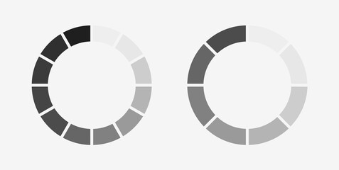 Loading icons isolated on transparent background. Loading bar icons. Flat vector illustration