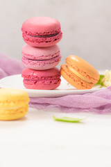 French sweet macarons