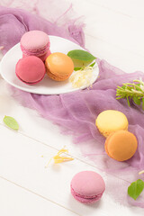 French sweet macarons