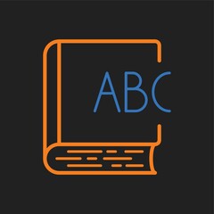 book with alphabet icon