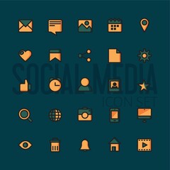 social media icons set