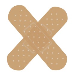 Image of a brown plaster. Vector image, eps 10