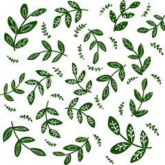 Drawn floral texture. Ornament flora
