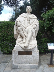 Statue Heinrich der Seefahrer im Castel Sao George Lissabon Portugal