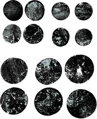 Grunge post Stamps Collection, Circles. Banners, Insignias , Logos, Icons, Labels and Badges Set . vector distress textures.blank shapes.
