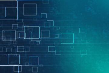 2d illustration Abstract futuristic electronic circuit technology background