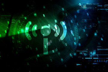 2d illustration WiFi symbol 