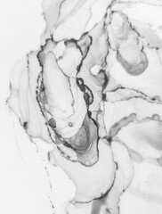 Smoky Alcohol Ink Background. Japanese Ink Style. 