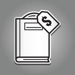 book with dollar tag