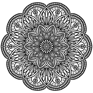 mandala wall art decor and mandala for coloring book greeting card tile pattern wallpapers decor and indian henna tattoo white background