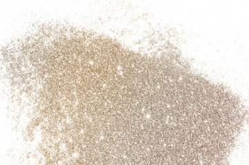 Background with gold glitter on white background for your design