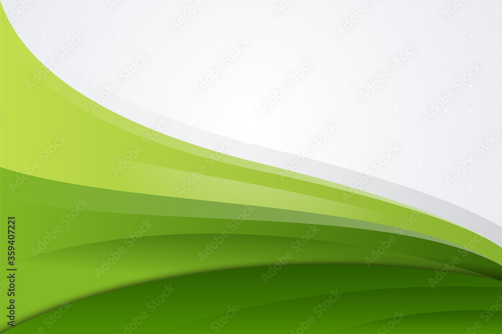 Poster modern abstract background use bright green gradient element design template. wave style with dot pa