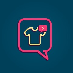 speech bubble with shirt