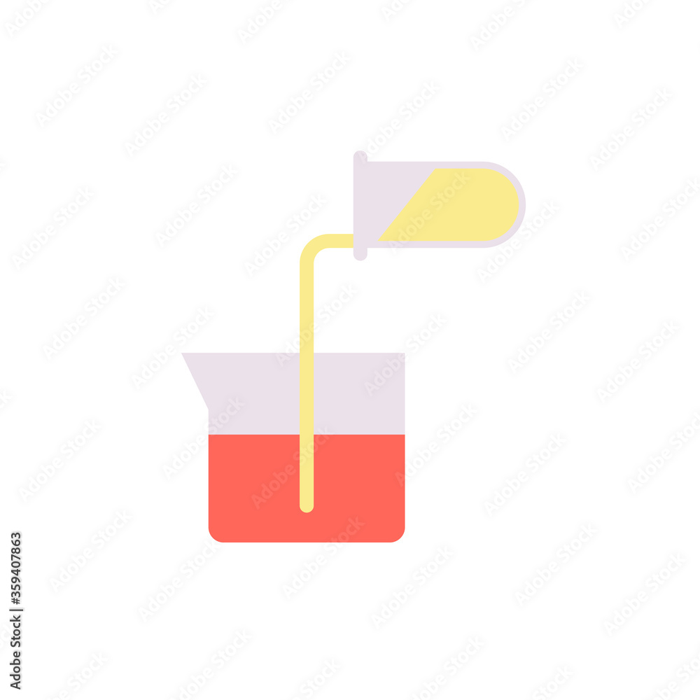 Poster flask, chemistry icon. simple line, outline vector elements of stinks icons for ui and ux, website o