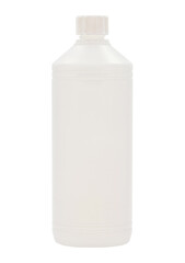 White plastic bottle isolated