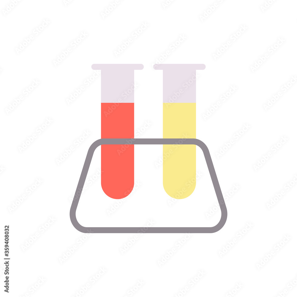 Poster flask, chemistry icon. simple line, outline vector elements of stinks icons for ui and ux, website o