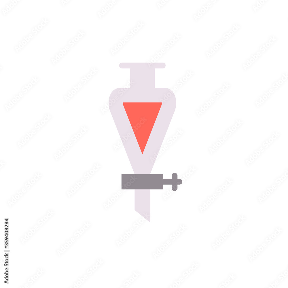 Poster flask, chemistry icon. simple line, outline vector elements of stinks icons for ui and ux, website o