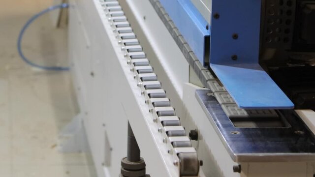 An edgebanding machine in workshop