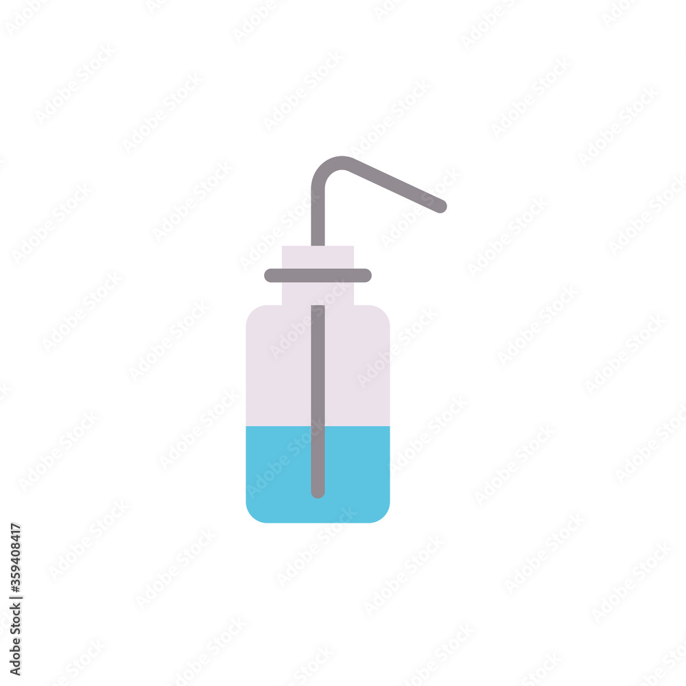 Poster flask, chemistry icon. simple line, outline vector elements of stinks icons for ui and ux, website o