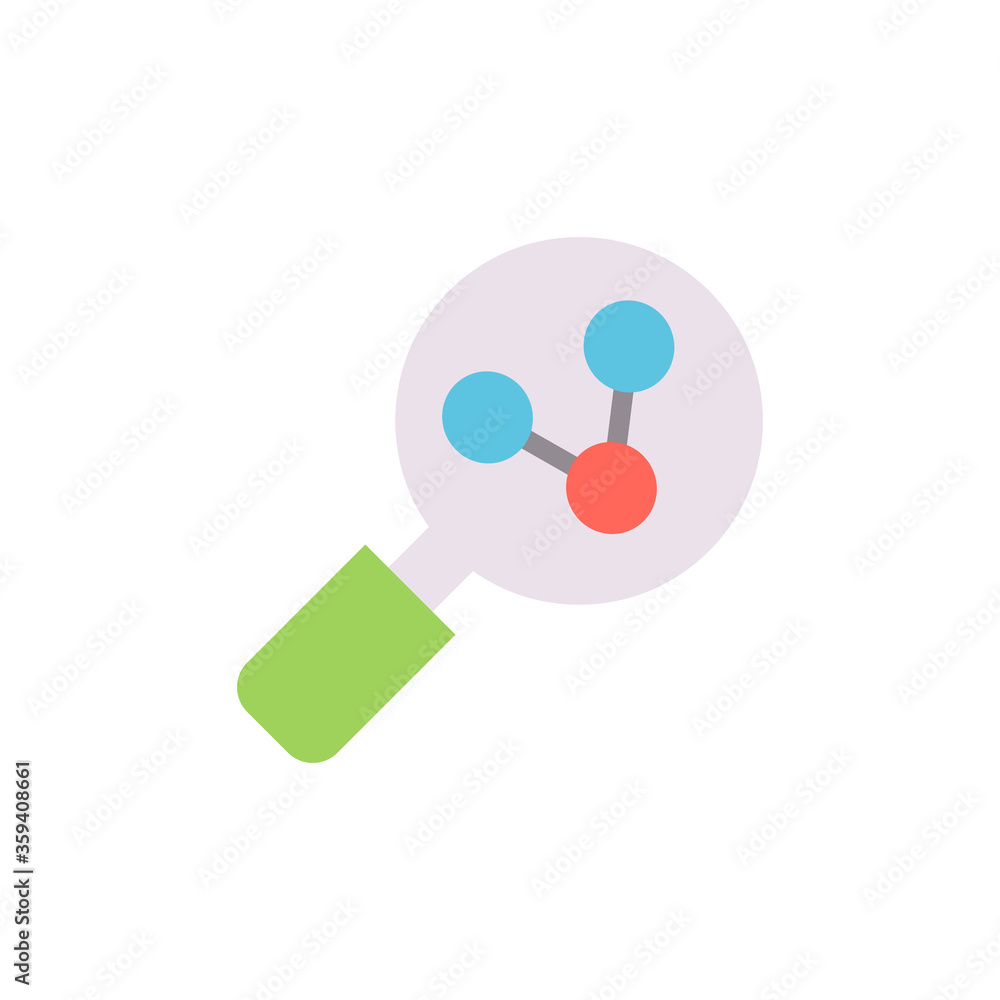 Poster magnifier, molecule icon. simple line, outline vector elements of stinks icons for ui and ux, websit