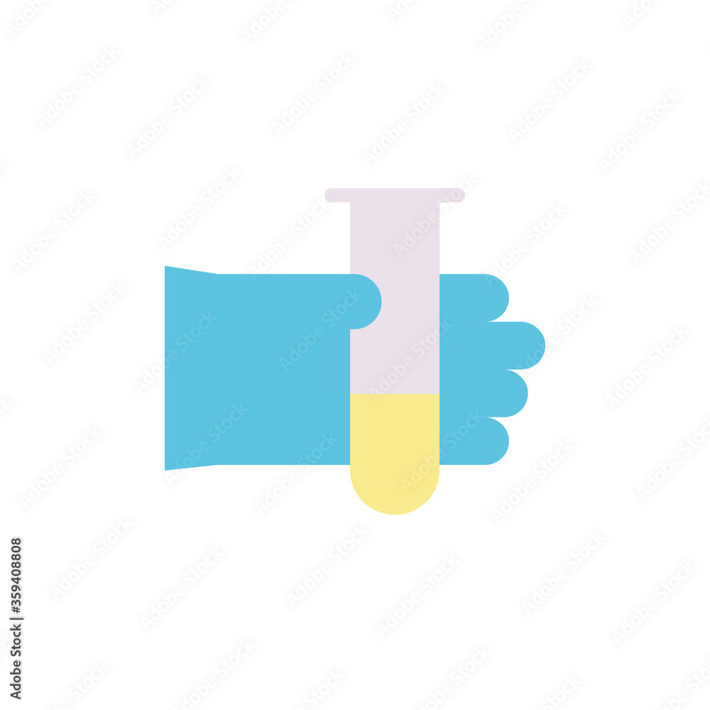 Poster flask, glove icon. simple line, outline vector elements of stinks icons for ui and ux, website or mo