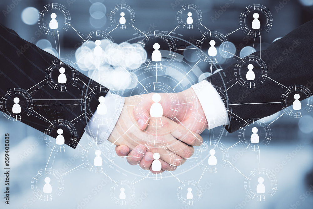 Poster handshake with global human resource interface