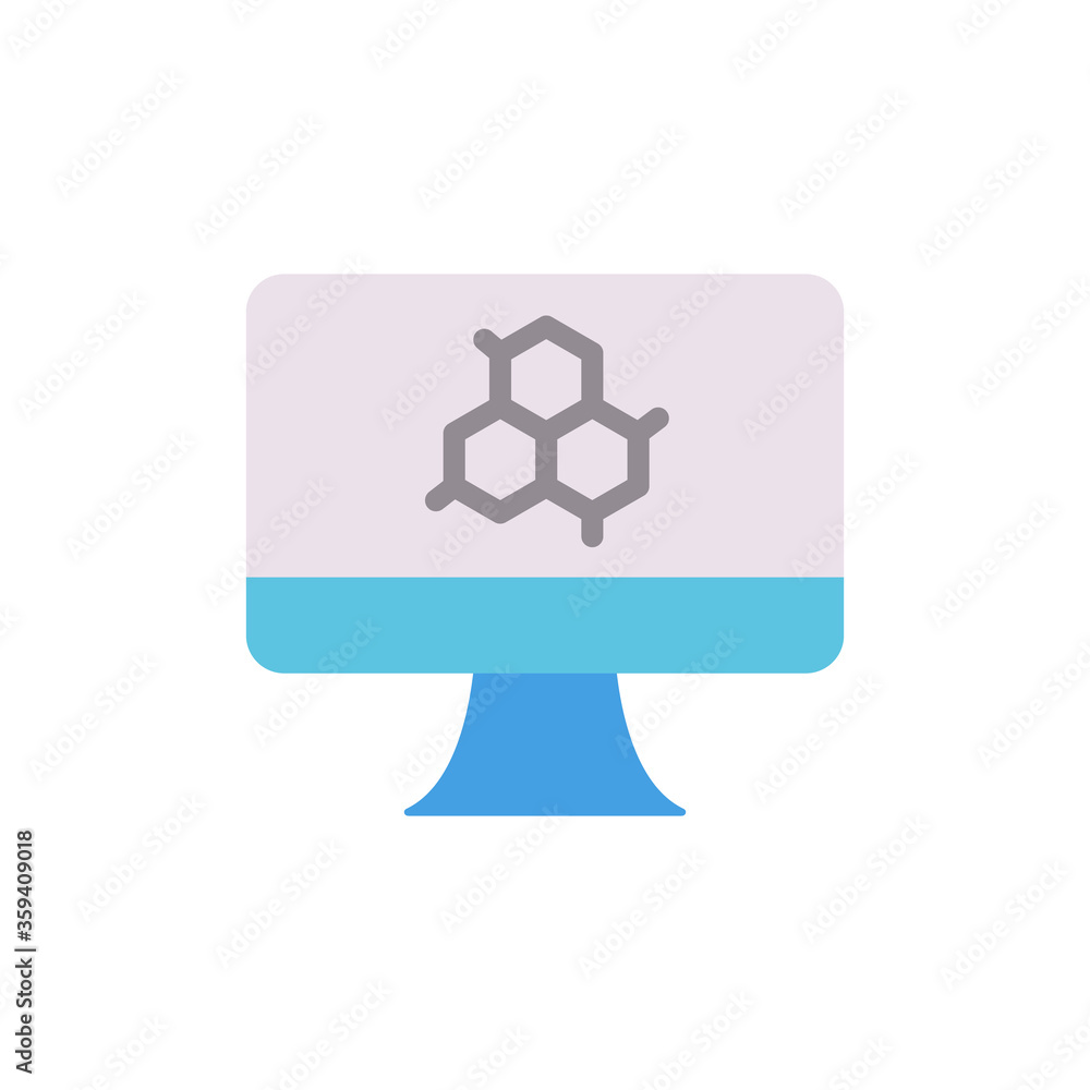 Poster monitor, molecule icon. simple line, outline vector elements of stinks icons for ui and ux, website 