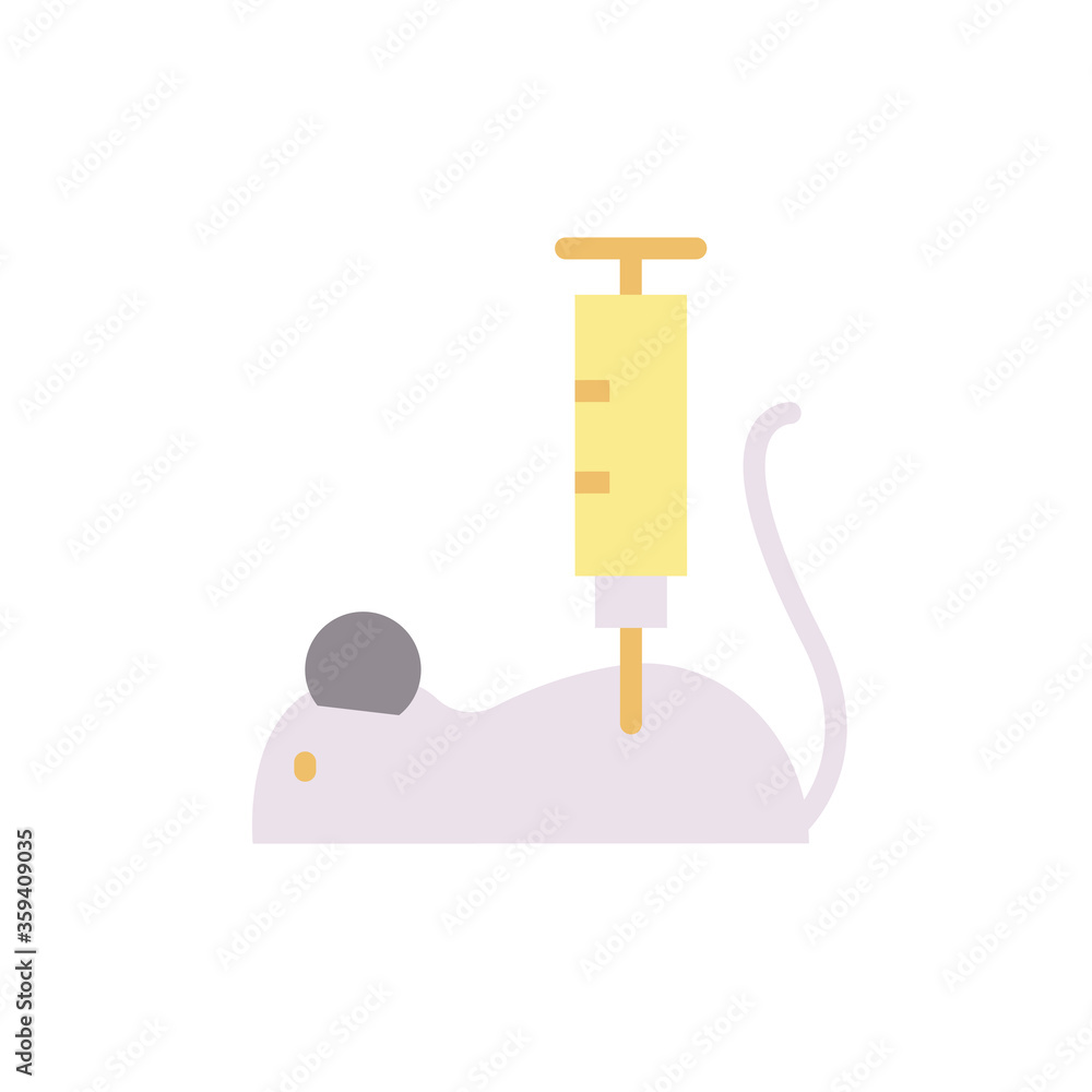 Poster mouse, injection icon. simple line, outline vector elements of stinks icons for ui and ux, website o