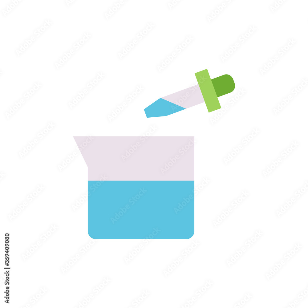 Poster flask, pipette icon. simple line, outline vector elements of stinks icons for ui and ux, website or 