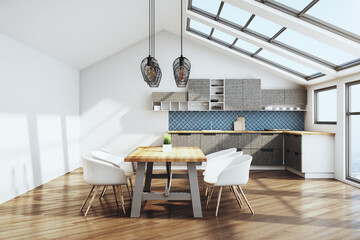 Bright modern kitchen interior