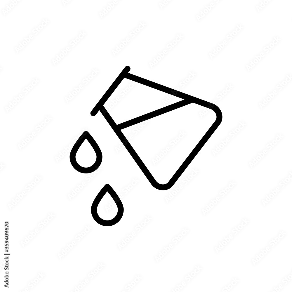 Poster flask, chemistry, water icon. simple color vector elements of stinks icons for ui and ux, website or