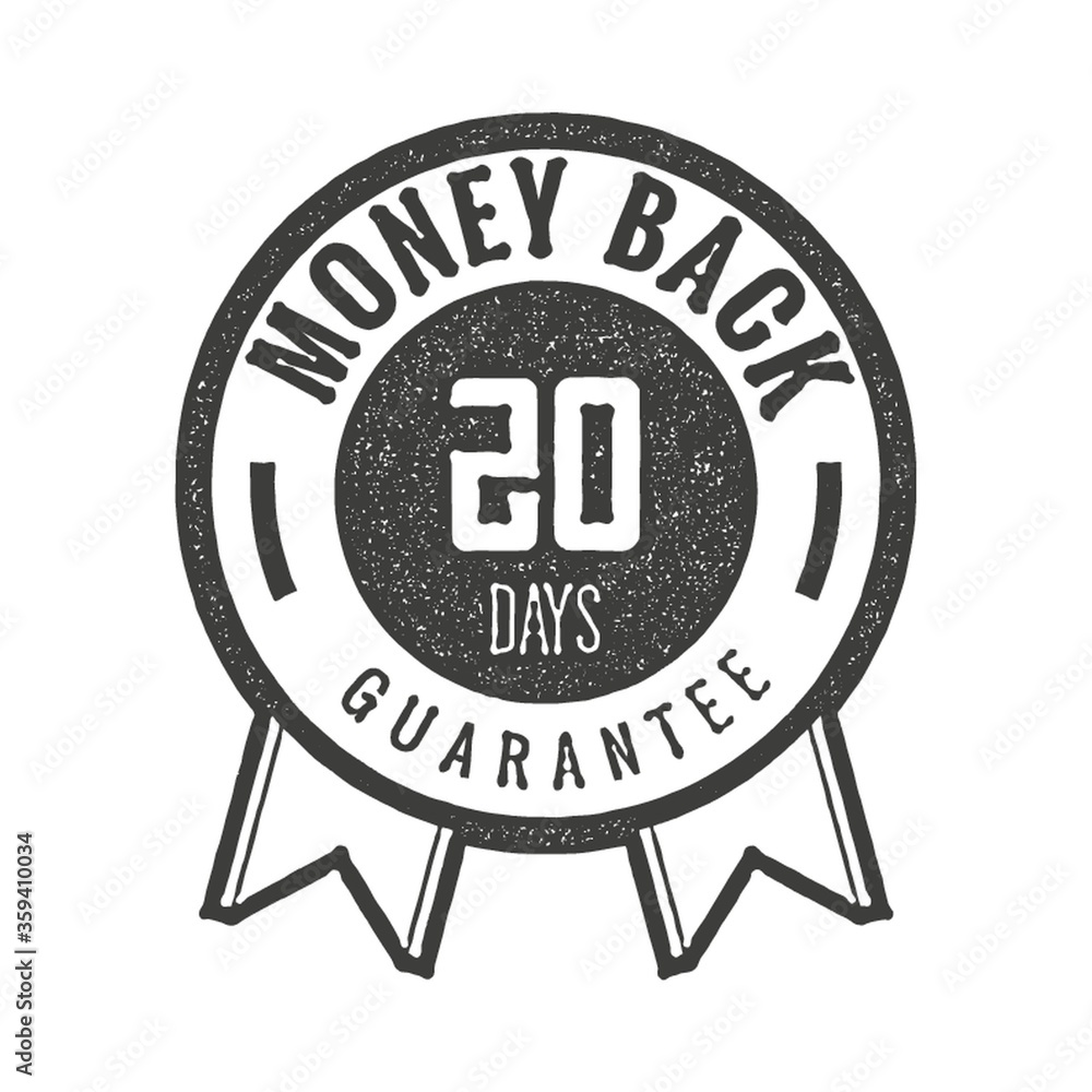 Poster money back label