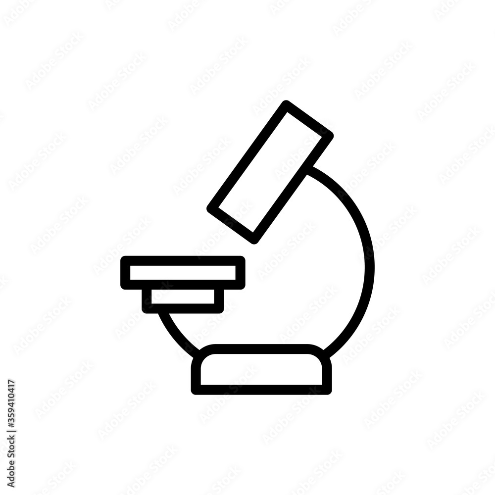 Poster microscope, tool icon. simple color vector elements of stinks icons for ui and ux, website or mobile