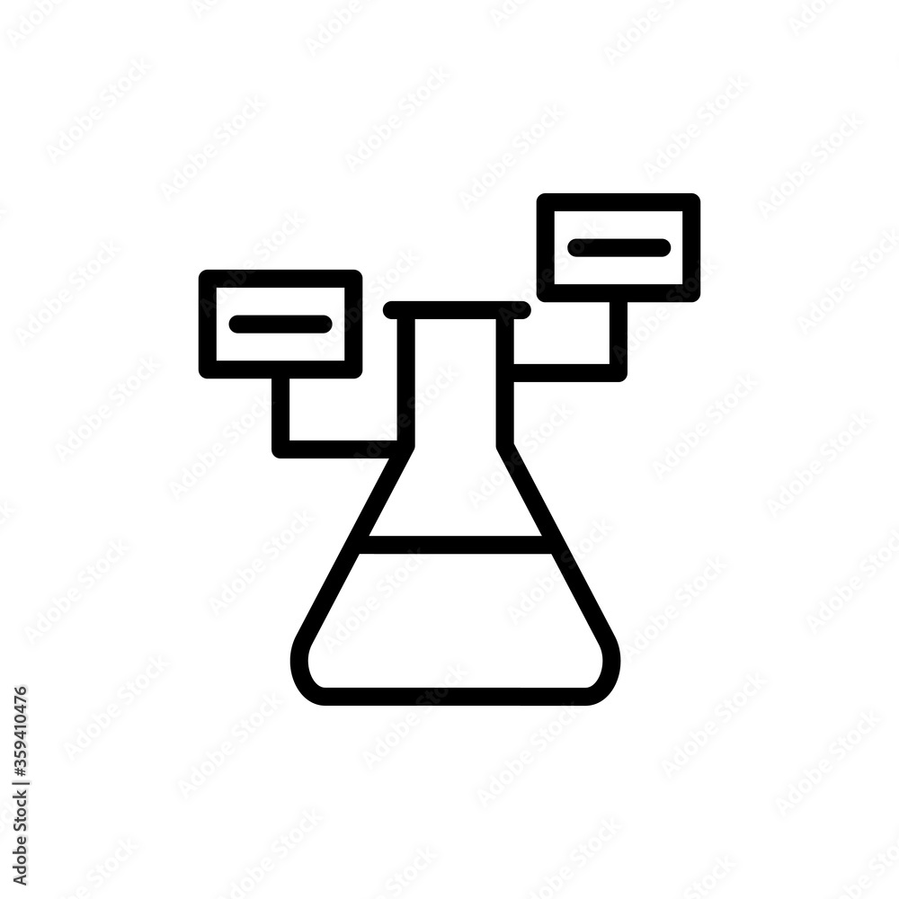 Poster flask, analysis icon. simple color vector elements of stinks icons for ui and ux, website or mobile 