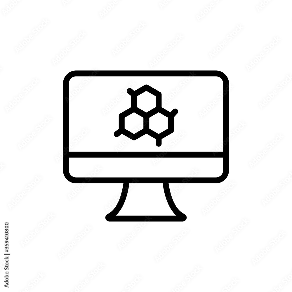 Poster monitor, molecule icon. simple color vector elements of stinks icons for ui and ux, website or mobil