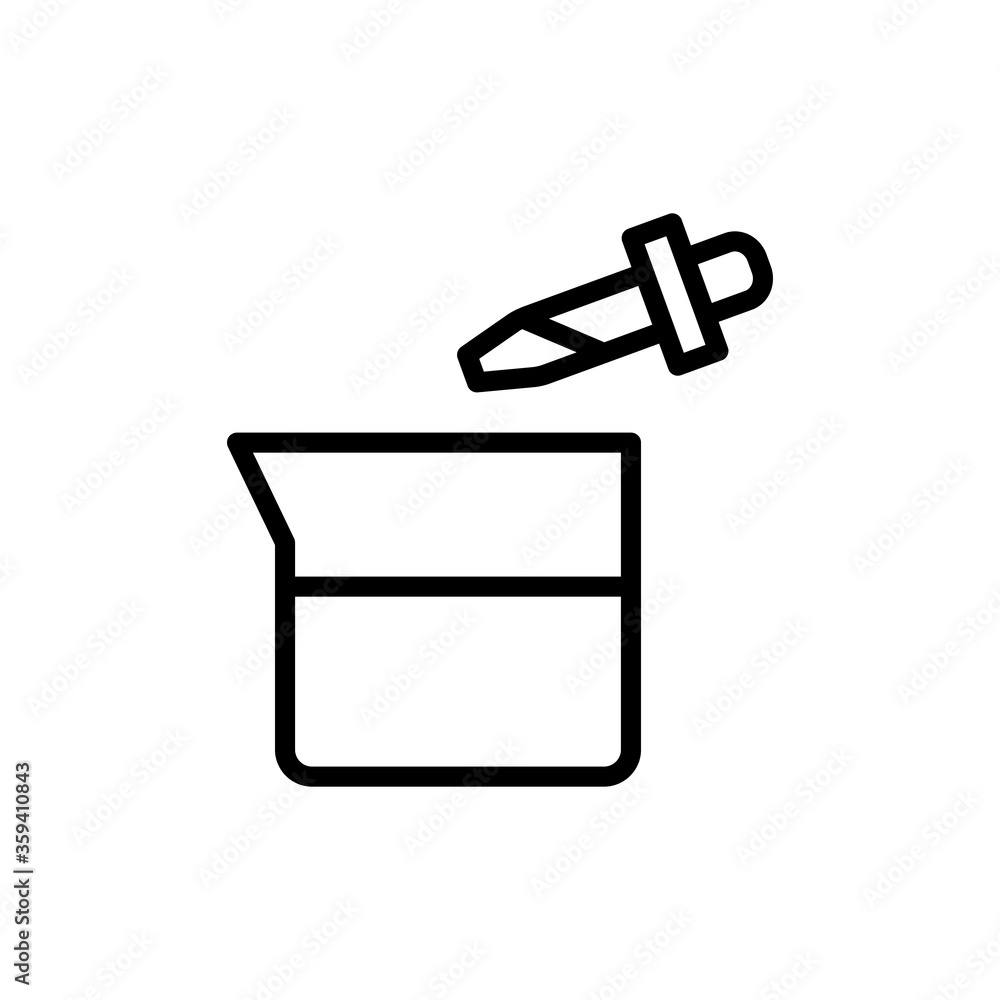 Poster flask, pipette icon. simple color vector elements of stinks icons for ui and ux, website or mobile a