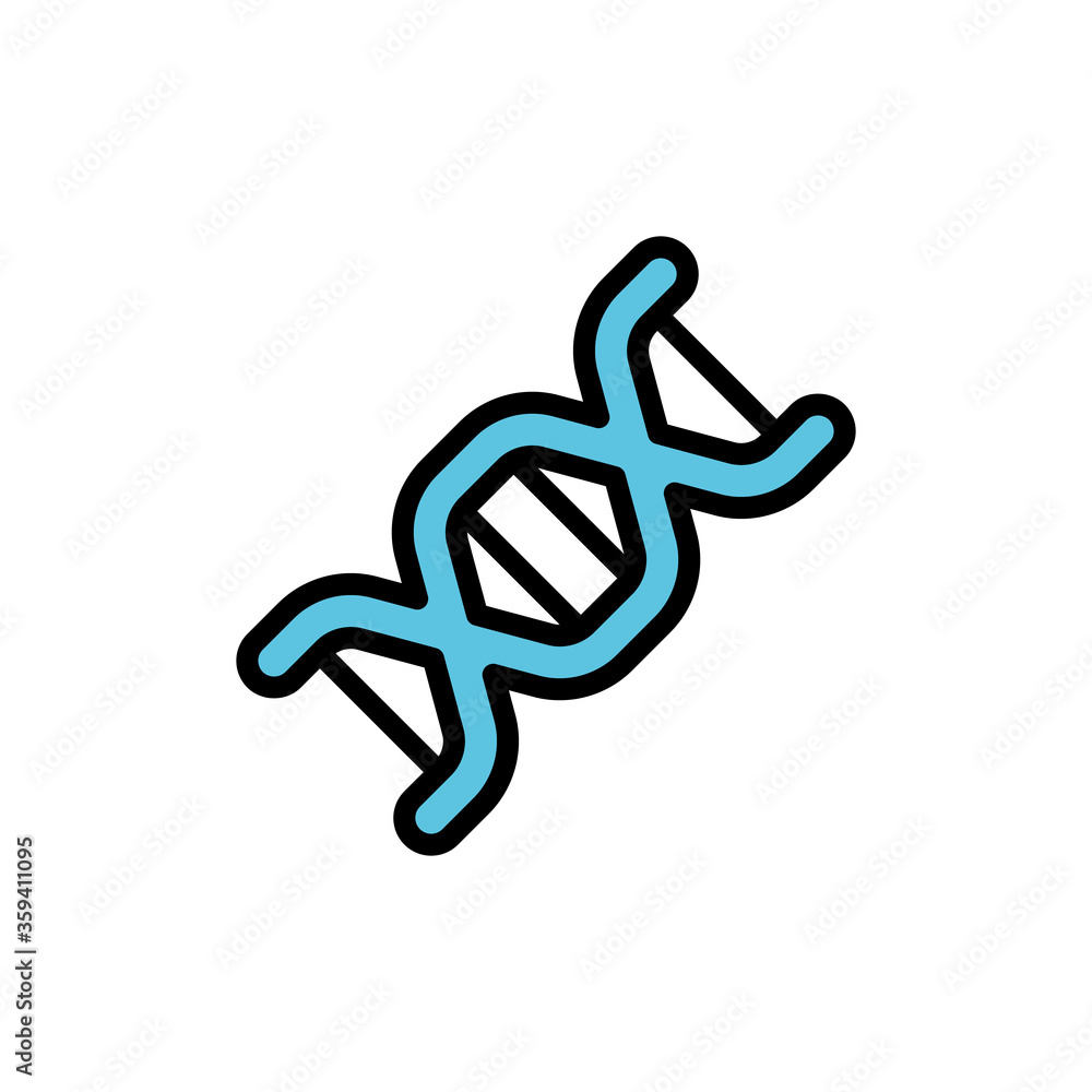 Poster dna, chemistry icon. simple color with outline vector elements of stinks icons for ui and ux, websit