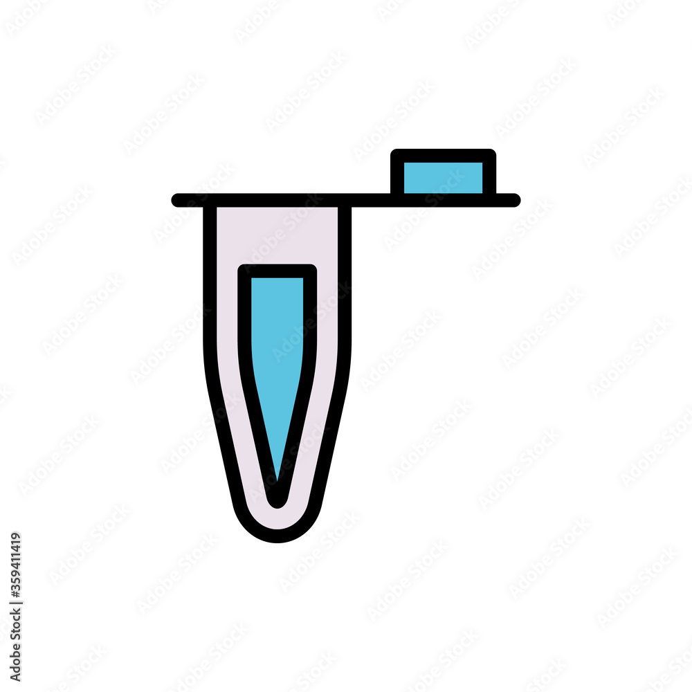 Poster vial, chemistry icon. simple color with outline vector elements of stinks icons for ui and ux, websi