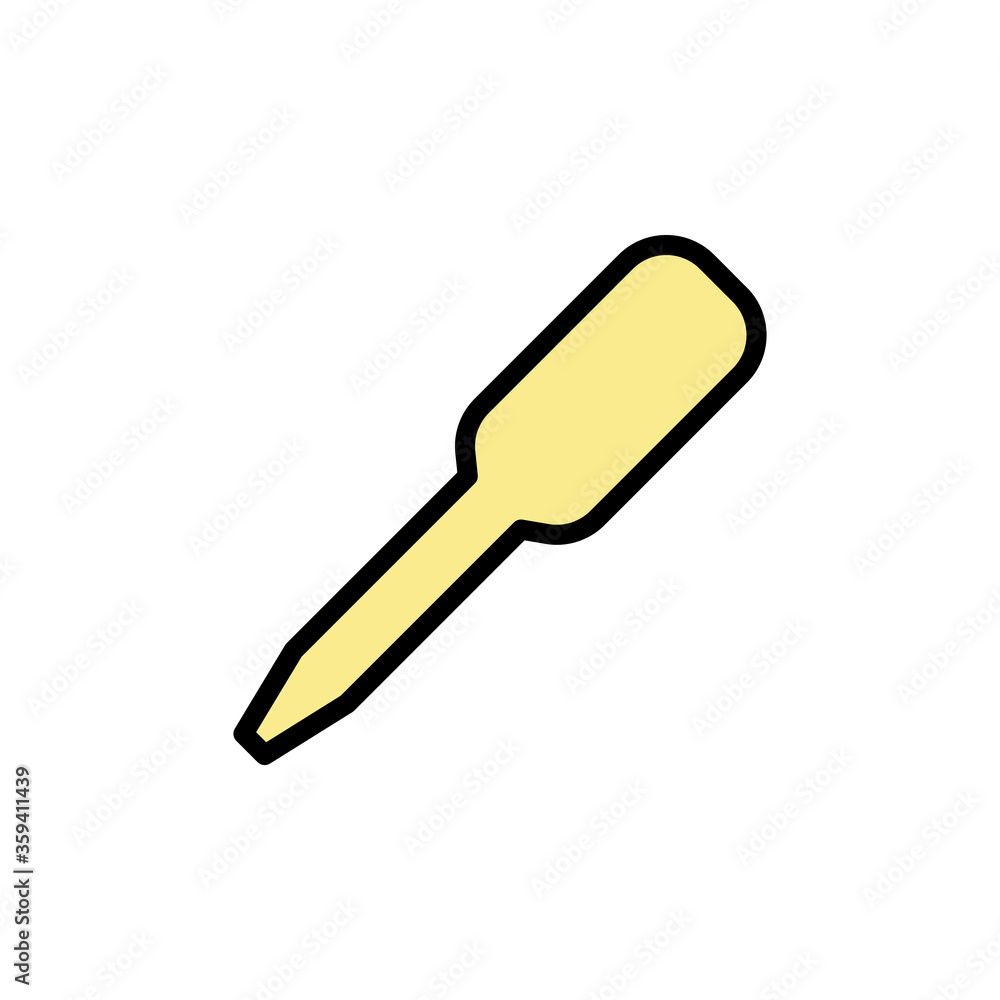 Poster pipette, chemistry icon. simple color with outline vector elements of stinks icons for ui and ux, we