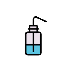 Flask, chemistry icon. Simple color with outline vector elements of stinks icons for ui and ux, website or mobile application