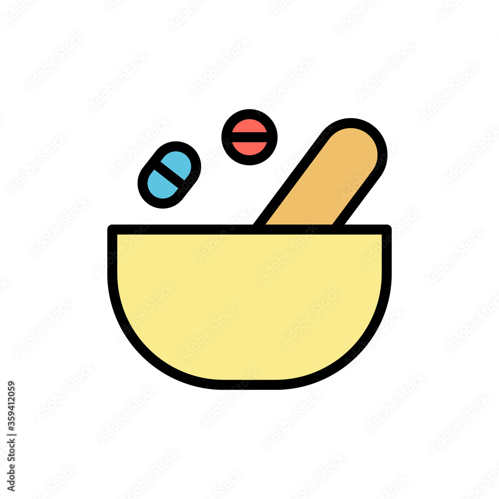 Poster pounder, pills icon. simple color with outline vector elements of stinks icons for ui and ux, websit