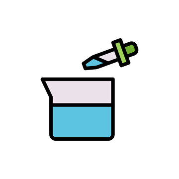 recommend clip art: Flask, pipette icon. Simple color with outline vector elements of stinks icons for ui and ux, website or mobile application