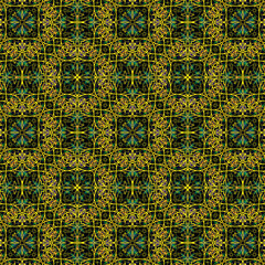 Green and Gold background made from butterfly wing pattern