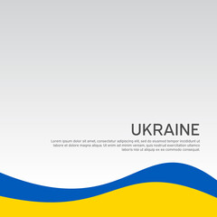 Abstract waving flag of ukraine. Creative background for patriotic holiday card design. National Poster. Cover, banner in state colors of Ukraine. Vector design