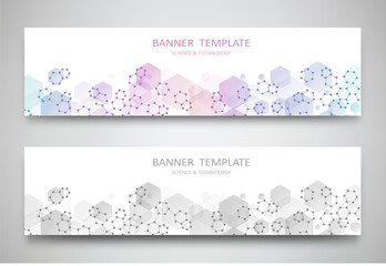 Banners and headers for site with molecules