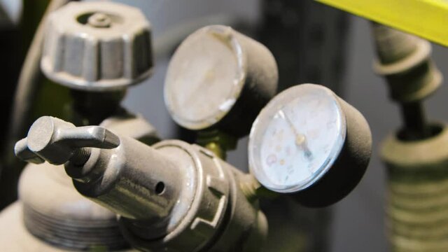 The gas gear unit in closeup