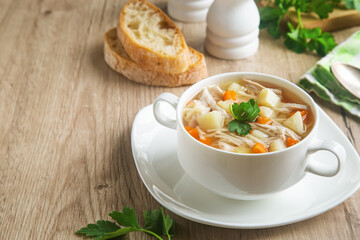 Chicken noodles soup