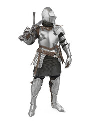 Medieval Knight Armor Isolated - obrazy, fototapety, plakaty