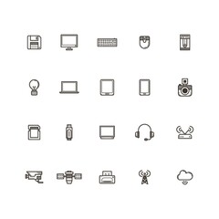 Collection of technology icons